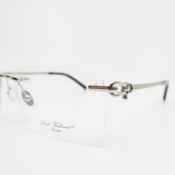 Paul Vosheront PV 3634 C1 23K Gold Plated Silver, Rimless, New Eyeglasses. - Picture 9 of 13